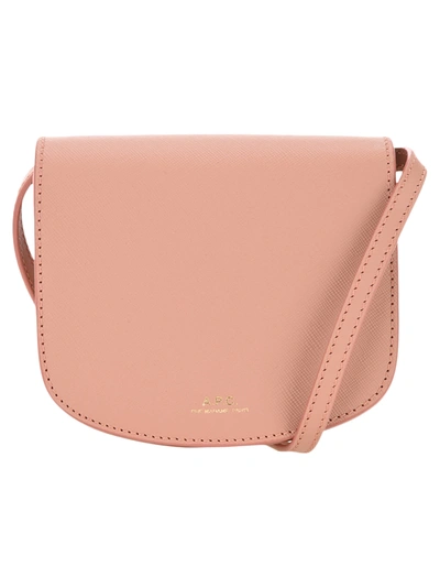 Shop A.p.c. Pink Leather Dina Bag In Soft Pink