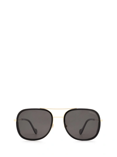 Shop Moncler Ml0145 Shiny Black Sunglasses
