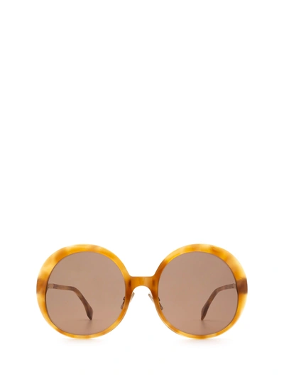 Shop Fendi Ff 0430/s Havana Honey Sunglasses