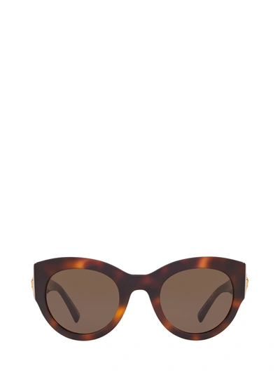Shop Versace Ve4353 Havana Sunglasses