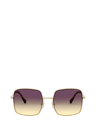 Shop Miu Miu Mu 61vs Gold Sunglasses