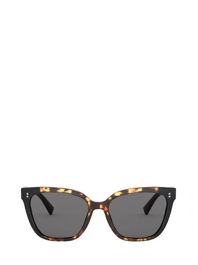 Shop Valentino Va4070 Havana Gradient Black Sunglasses