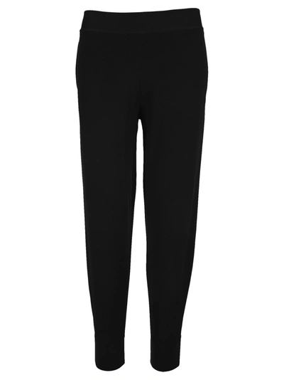 Shop Stella Mccartney Compact Knit Trousers In Black