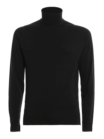 Shop John Smedley Cherwell Pullover Ls In Black