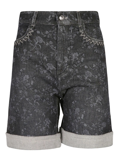 Shop Chloé Denim Shorts In Obscure Grey