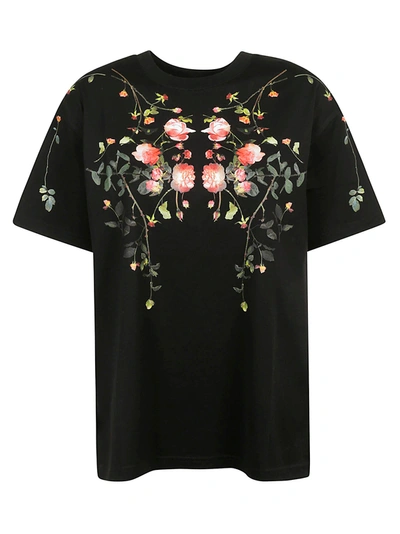 Shop Burberry Carrick Flowers T-shirt In Black