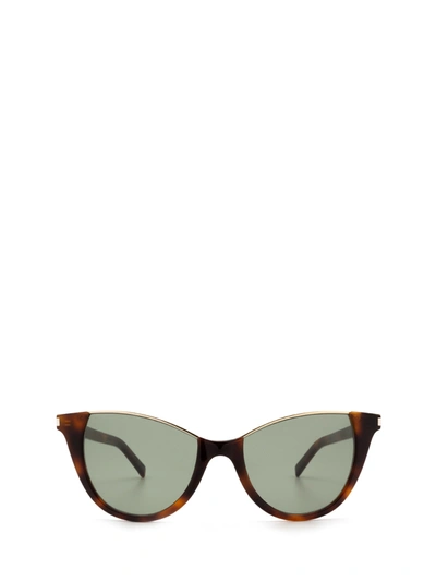 Shop Saint Laurent Sl 368 Havana Sunglasses