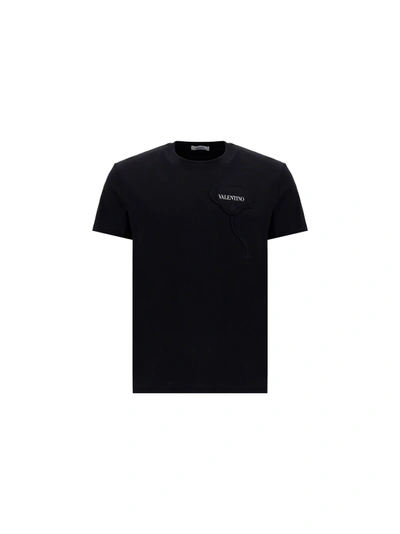 Shop Valentino T-shirt In Nero/bianco