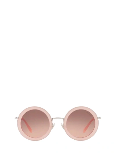 Shop Miu Miu Mu 59us Opal Pink Sunglasses