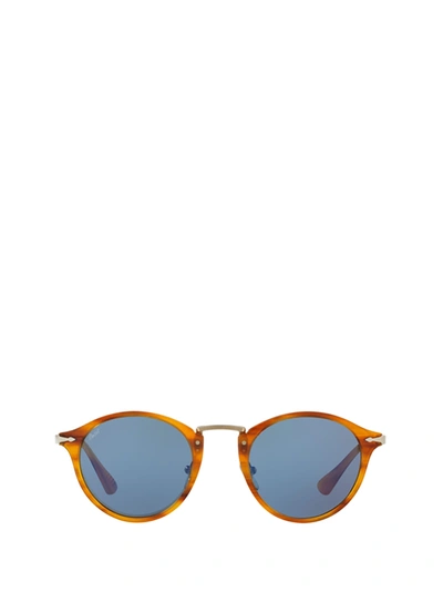 Shop Persol Po3166s Striped Brown Sunglasses