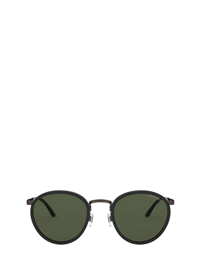Shop Giorgio Armani Ar 101m Black Sunglasses