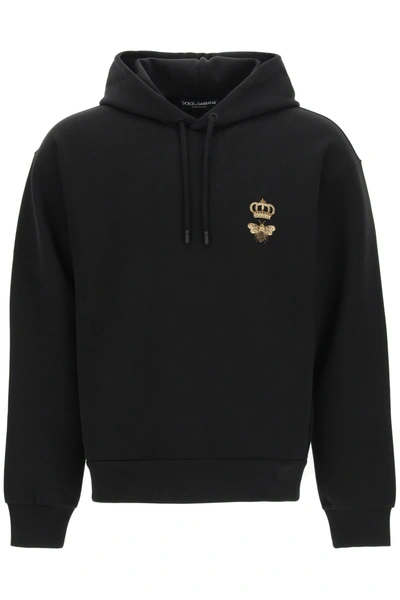 Shop Dolce & Gabbana Sweatshirt With Hoodie In Nero