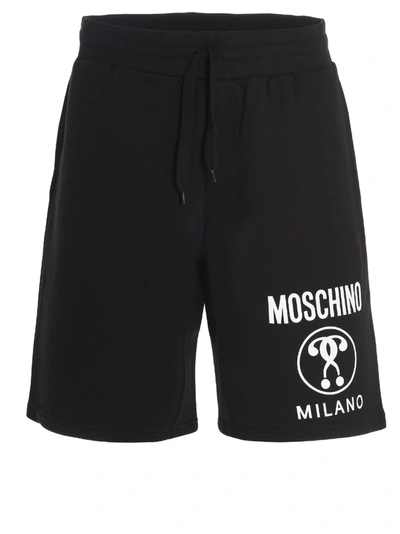 Shop Moschino Question Mark Pants In Nero