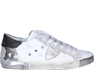 Shop Philippe Model Prsx Python Mixage Sneakers In White