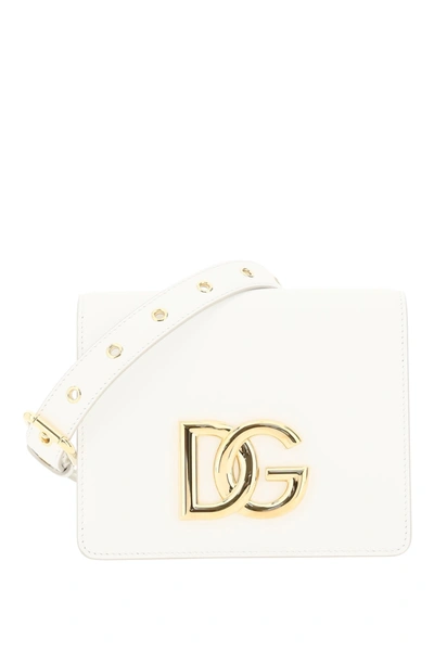 Shop Dolce & Gabbana Crossbody Bag With Logo In Bianco