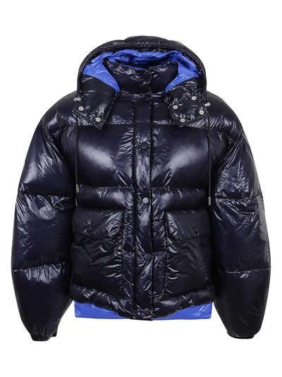 Shop Alexander Mcqueen Oversized Puffer Jacket In Blue/navy