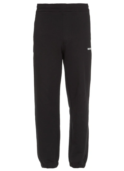 Msgm Logo Trackpant In Nero