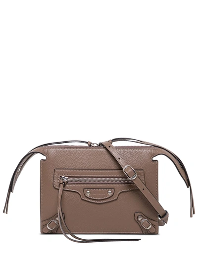 Shop Balenciaga Neo Classic Multiple Leather Crossbody Bag In Grigio