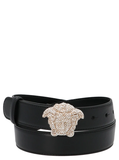 Shop Versace Medusa Belt In Nero