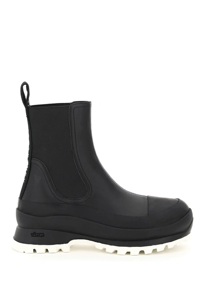 Shop Stella Mccartney Trace Chelsea Boots In Black-white