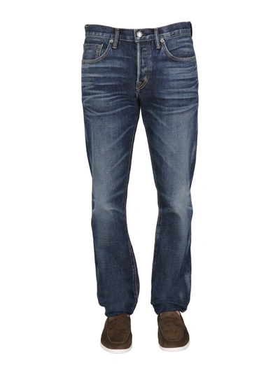 Shop Tom Ford Slim Fit Jeans In Blu