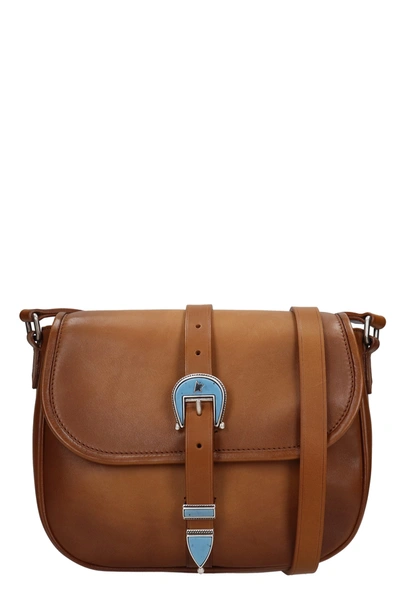 Shop Golden Goose Rodeo Shoulder Bag In Leather Color Leather In Cuoio