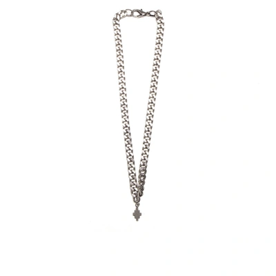 Shop Marcelo Burlon County Of Milan Cross Necklace In Silver