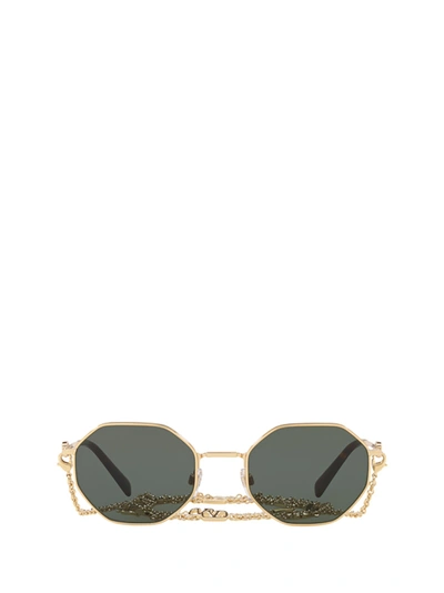 Shop Valentino Va2040 Gold Sunglasses