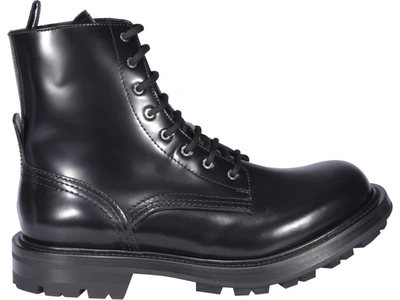 Shop Alexander Mcqueen Worker Boots In Black