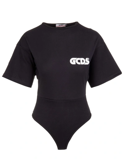 Shop Gcds Black Body With Contrast Logo