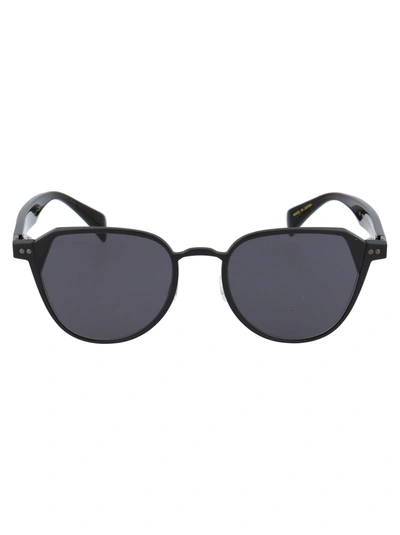 Shop Yohji Yamamoto Yy7041 Sunglasses In 002 Black