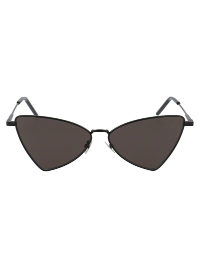 Shop Saint Laurent Sl 303 Jerry Sunglasses In 002 Black Black Black