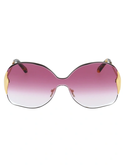 Shop Chloé Ce162s Sunglasses In 824 Gold Gradient