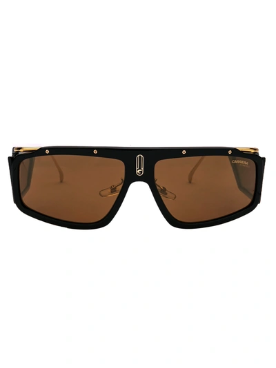 Shop Carrera Facer Sunglasses In 2m2k1 Black Gold