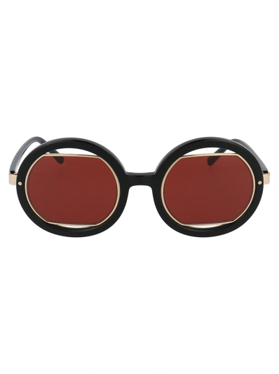Shop Marni Eyewear Me623s Sunglasses In 001 Black