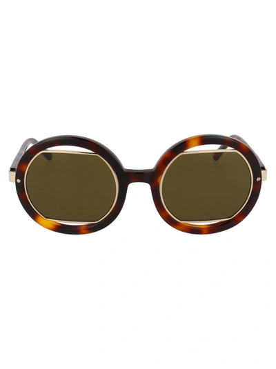Shop Marni Eyewear Me623s Sunglasses In 218 Havana