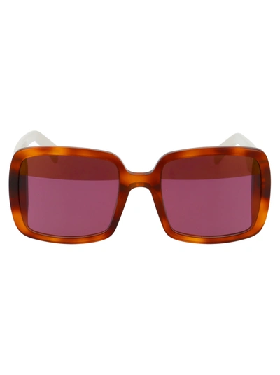 Shop Marni Eyewear Me633s Sunglasses In 219 Tortoise