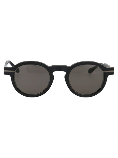 Shop Matsuda M2050 Sunglasses In Matte Black Ruthenium