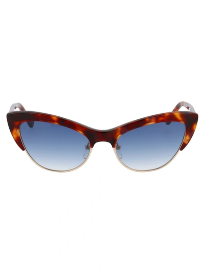 Shop Liu •jo Lj721s Sunglasses In 215 Tortoise