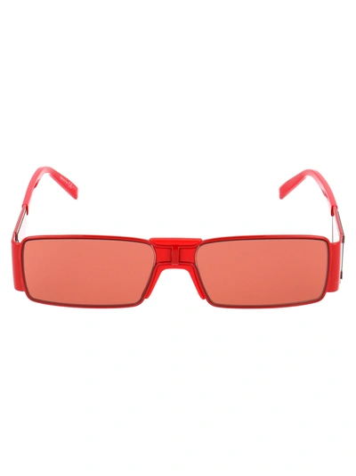 Givenchy Gv Rectangular Frame Sunglasses In C9au1 Red