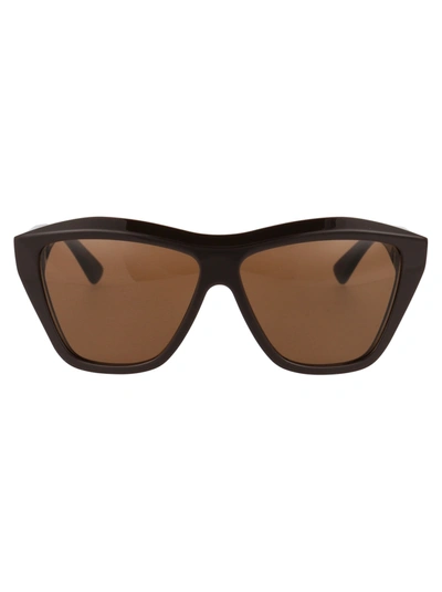 Shop Bottega Veneta Bv1092s Sunglasses In 004 Brown Brown Brown