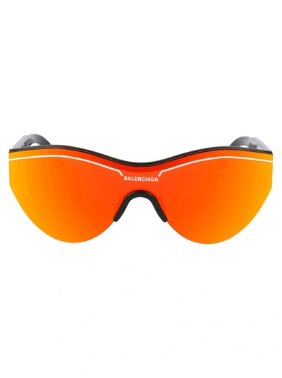 Shop Balenciaga Bb0004s Sunglasses In 008 Black Black Orange