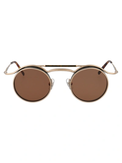 Shop Matsuda 2903h Sunglasses In Mgp-mbk Matte Gold Platted / Matte Black