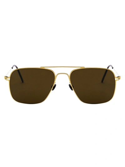 Shop Haffmans & Neumeister Clipper Sunglasses In 003 Gold