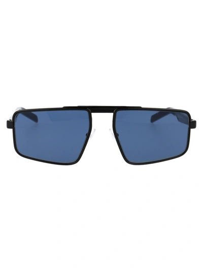 Shop Prada 0pr 61ws Sunglasses In 09s06a Black/blue