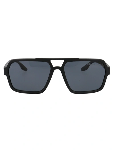 Shop Prada 0ps 01xs Sunglasses In Dg002g Black Rubber