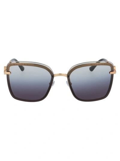 Shop Bulgari 0bv6151b Sunglasses In 20148g Pink Gold