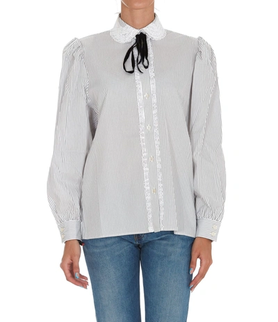 Shop Alessandra Rich Shirt In White Black