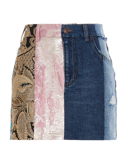 Shop Dolce & Gabbana Patchwork Skirt