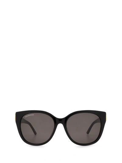 Shop Balenciaga Bb0103sa Black Sunglasses